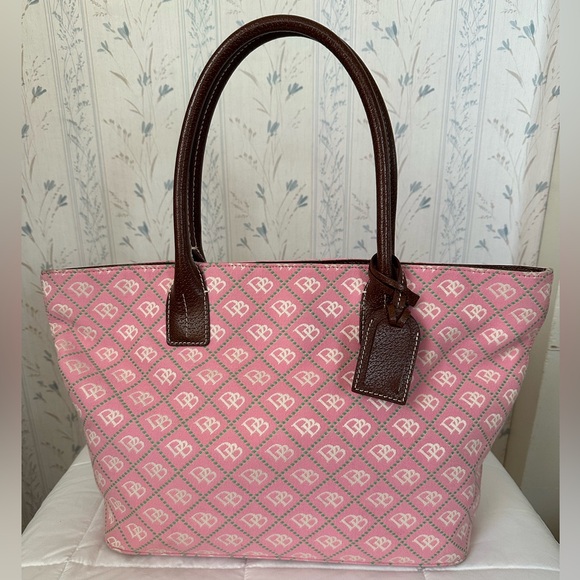Dooney & Bourke Handbags - Dooney & Bourke Pink Monogram Tote